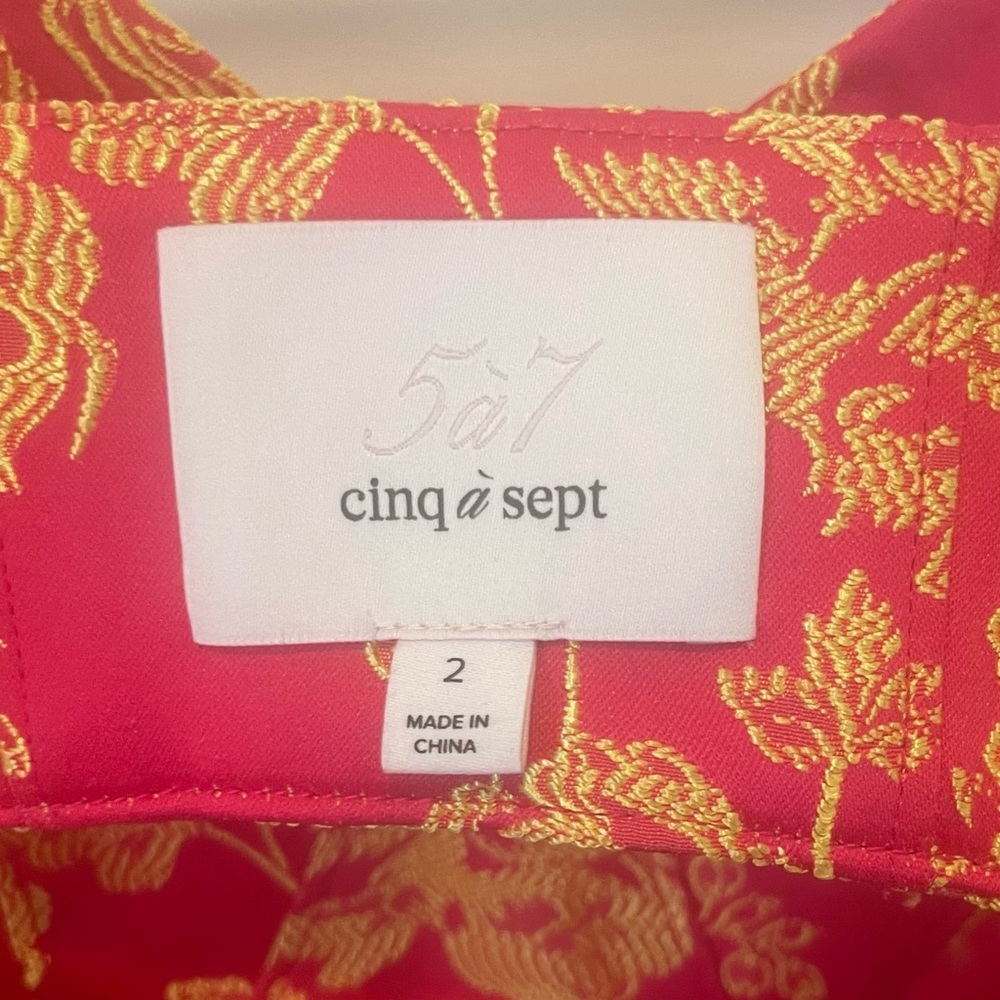 CINQ A SEPT Erica women’s floral-print embroidered cutout mini dress size 2 - Picture 8 of 8